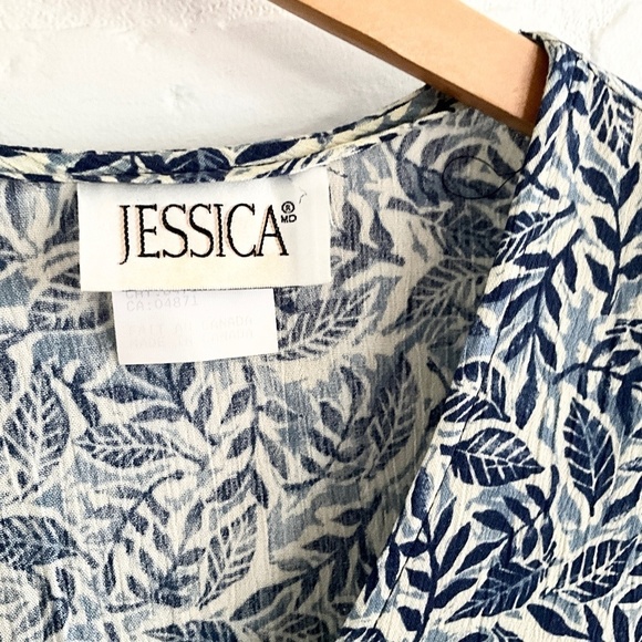 Vintage Blue and White Maxi Dress - Picture 5 of 14